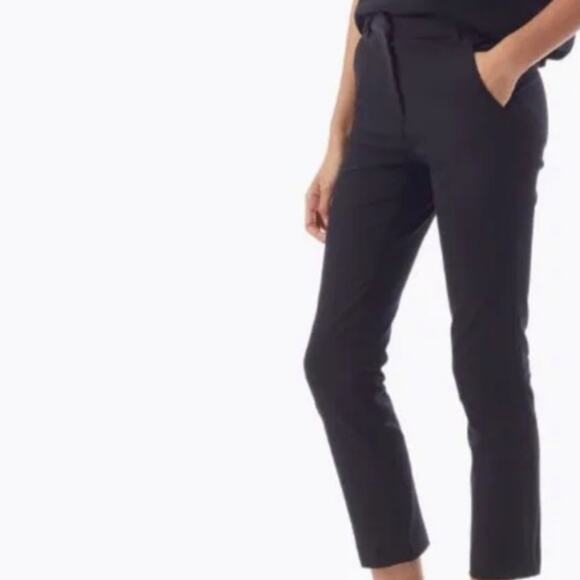 NWT 3.1 Phillip Lim Navy High Waisted Slim Cropped Ankle Trouser Pleated 8 - Picture 2 of 11